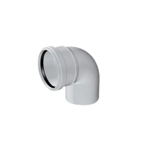 მუხლი 110მმ 90* +GF+ (PVC) — საკანალიზაციო მილი